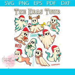 The Eras Tour Cute Santa Ghost SVG Digital Cricut File
