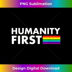 Humanity First LGBT Yang Gang Rainbow Flag Yang 2020 - Eco-Friendly Sublimation PNG Download - Lively and Captivating Visuals