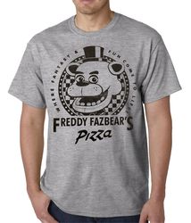 Official Five Nights at Freddy&8217s Fazbears Pizza Mens T-Shirt (Heather Grey)