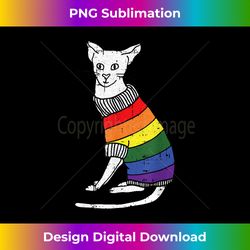 Gay Cat Pride Rainbow Cute Kitten Kitty Proud LGBT-Q Ally - Luxe Sublimation PNG Download - Channel Your Creative Rebel