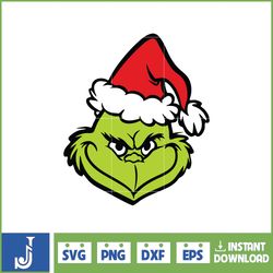 Grinch Svg, Grinch Christmas Svg, Grinch Clipart Files, Cricut and Silhouette Files Digital File (96)