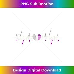 Demisexual Ace Asexuality Ace Gift Queer Heartbeat Asexual - Sophisticated PNG Sublimation File - Chic, Bold, and Uncompromising