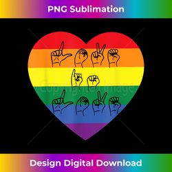ASL LGBT Love Sign Language Teacher Interpreter Deaf Pride - Sleek Sublimation PNG Download - Channel Your Creative Rebel