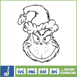 Grinch Svg, Grinch Christmas Svg, Grinch Clipart Files, Cricut and Silhouette Files Digital File (52)