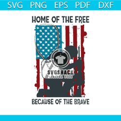 Veterans Day Home Of The Free Because Of The Brave SVG