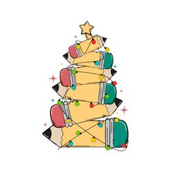 Funny Pencil Tower Christmas Light SVG Cricut File