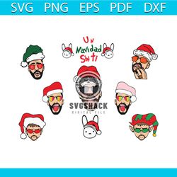 Una Navidad Sin Ti Funny Bad Bunny Santa SVG Download