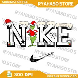 Nike PNG, Merrry Christmas png, grinch png, nike png, xmas png, santa png, digital download, Instant Download