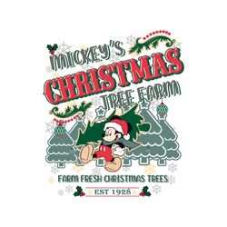 Retro Mickeys Christmas Tree Farm Est 1928 SVG Cricut File