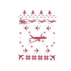 Vintage Pilot Christmas Airline Flight Attendant SVG File