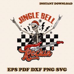 Jingle Bell Rockin Christmas Skeleton SVG Digital File