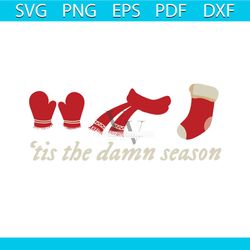 Retro Tis The Damn Season Winter SVG Digital Cricut File