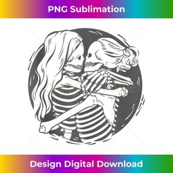 Lesbian Couple LGBTQ Pride Skeletons Kissing Valentine's Day Tank - Minimalist Sublimation Digital File - Tailor-Made for Sublimation Craftsmanship
