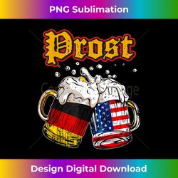 Happy Oktoberfest 2023 American German Munich Flag Prost - Contemporary PNG Sublimation Design - Customize with Flair