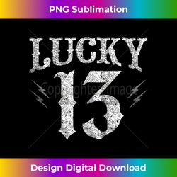 LUCKY Number 13 DEL Tank - Timeless PNG Sublimation Download - Chic, Bold, and Uncompromising