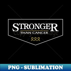 childhood cancer Awareness gold ribbon Stronger Than Cancer - Exclusive PNG Sublimation Download - Unleash Your Creativity
