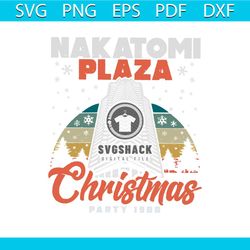Nakatomi Plaza Christmas Party 1988 SVG File For Cricut