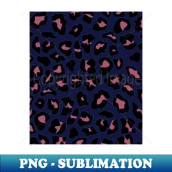 pink and blue leopard print pattern - vintage sublimation png download - bring your designs to life