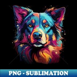 Alaskan Husky Rainbow - High-Quality PNG Sublimation Download - Unleash Your Creativity