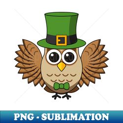 Cute St Patricks Day Owl Cartoon - Exclusive PNG Sublimation Download - Boost Your Success with this Inspirational PNG Download
