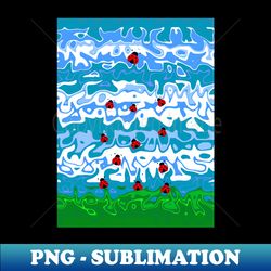Nature Summer Ladybug Abstract - Creative Sublimation PNG Download - Instantly Transform Your Sublimation Projects