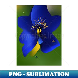 Abstract blue and green flower - Premium PNG Sublimation File - Perfect for Sublimation Art