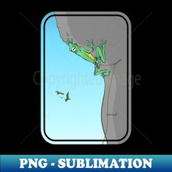 Funny Frog Rock Climbing - PNG Transparent Sublimation File - Unleash Your Inner Rebellion