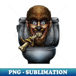 Horror toilet Monster 12 - Sublimation-Ready PNG File - Bold & Eye-catching