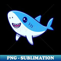 Cute Shark Swimming - Instant PNG Sublimation Download - Spice Up Your Sublimation Projects