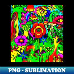abstract painting garden landscape - decorative sublimation png file - capture imagination with every detail