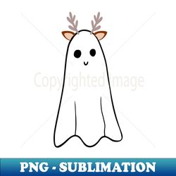 Christmas Ghost Paranormal Reindeer Ghost Ghostie - High-resolution Png Sublimation File - Create With Confidence