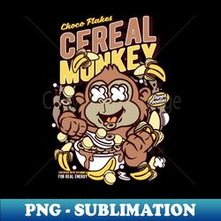 Cereal Monkey - High-Resolution PNG Sublimation File - Unleash Your Creativity