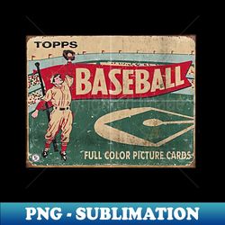 Vintage Baseball Trading Card - Trendy Sublimation Digital Download - Unlock Vibrant Sublimation Designs