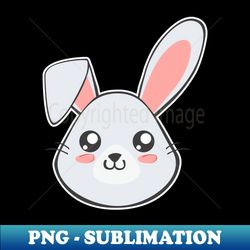 Cute Easter Bunny Face Graphic - Elegant Sublimation PNG Download - Boost Your Success with this Inspirational PNG Download
