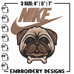 Bulldog Nike Embroidery design, Bulldog logo Embroidery, Nike design, Embroidery file, logo shirt, Instant download.
