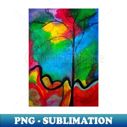 Color Rectro Tree - Professional Sublimation Digital Download - Create with Confidence