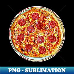 Pepperoni Pizza Pattern 1 - Unique Sublimation PNG Download - Perfect for Creative Projects