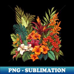 Tropical plants and flowers Novelty graphic summer vibrance - Stylish Sublimation Digital Download - Transform Your Sublimation Creations
