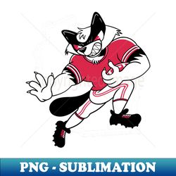 retro badger cartoon football player - creative sublimation png download - add a festive touch to every day