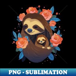 Sloth Mothers Day - Unique Sublimation PNG Download - Boost Your Success with this Inspirational PNG Download