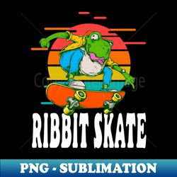 Skateboarding Frog - Aesthetic Sublimation Digital File - Unleash Your Inner Rebellion