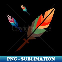 Geometric Feather - Stylish Sublimation Digital Download - Add a Festive Touch to Every Day