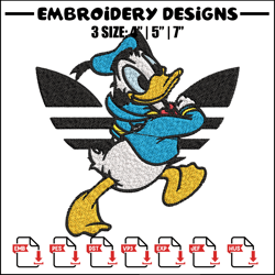 Duck cartoon adidas Embroidery Design, Adidas Embroidery, Brand Embroidery, Embroidery File, Logo shirt,Digital download