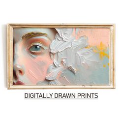 Abstract Samsung Frame TV Art, Art For Frame Tv, Spring Abstract Oil Painting, Woman Frame TV Art, Digital Download.jpg