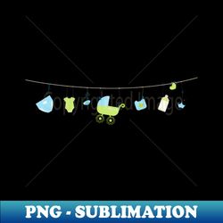 baby shower card baby boy hanging symbols - stylish sublimation digital download - spice up your sublimation projects
