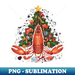 Lobster Christmas - PNG Transparent Digital Download File for Sublimation - Spice Up Your Sublimation Projects