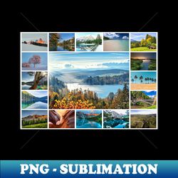 collage landscaping photos - sublimation-ready png file - bring your designs to life