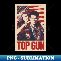 Top Gun Pop Art Style - Sublimation-Ready PNG File - Bring Your Designs to Life