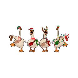Funny Ducks Christmas Vibes PNG Sublmation File