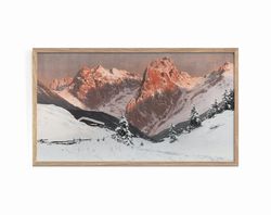 Samsung Frame TV Art Winter, Winter Landscape Painting, Vintage Art, Art for TV, Digital Download-1.jpg
